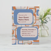 ミッドセンチュリー モダン パーティーまたはイベントの招待状 招待状 (スタンド正面)