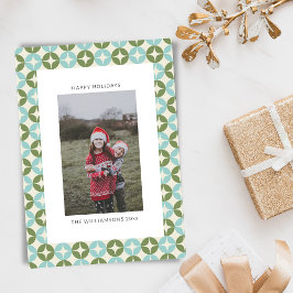 ミッドセンチュリー モダン ブルー サージ グリーン 縦写真 シーズンカード