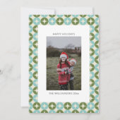 ミッドセンチュリー モダン ブルー サージ グリーン 縦写真 シーズンカード (正面)