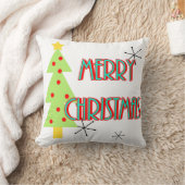 ミッドセンチュリー モダン メリークリスマス ツリー レトロ クッション (ブランケット)