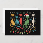 ミッドセンチュリー モダン ルック ネコ クリスマス レトロ 50年代 60年代 (正面/裏面)