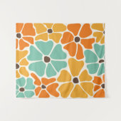 ミッドセンチュリー モダン レトロ モダン フラワー タペストリー (正面(横))