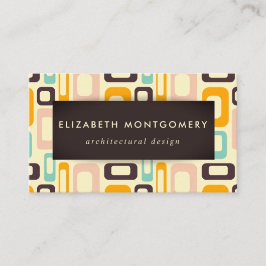 ミッドセンチュリー モダン 名刺 (正面)