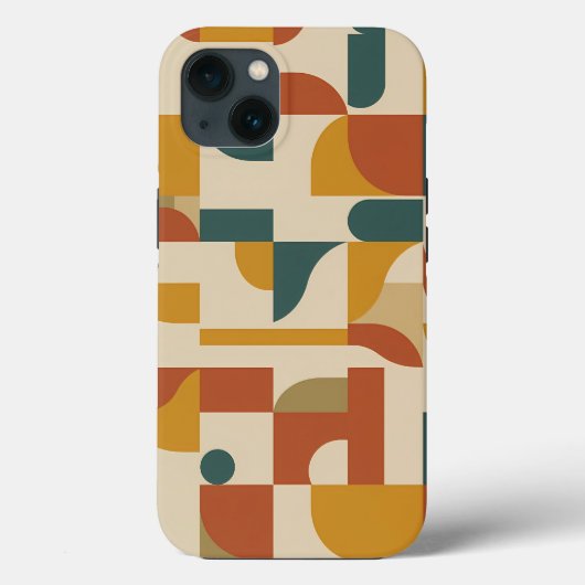 ミッドセンチュリー・モダン 幾何学模様  Case-Mate iPhoneケース (裏面)
