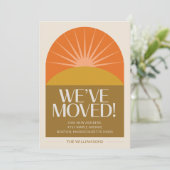 ミッドセンチュリー モダン 引越しました サンバースト 住所 案内状 (スタンド正面)