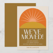 ミッドセンチュリー モダン 引越しました サンバースト 住所 案内状 (正面/裏面)