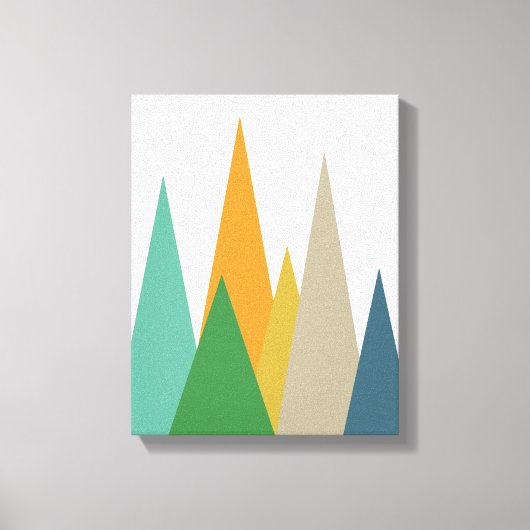 ミッドセンチュリー モダン 抽象 山岳 風景 キャンバス プリント (正面)