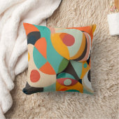 ミッドセンチュリー モダン 絵画, 様々な色 クッション (ブランケット)