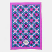 ミッドセンチュリー モダン 輝く色彩のティー キッチンタオル (縦)