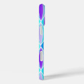 ミッドセンチュリー リボン プリント - 紫と水色 Case-Mate iPhoneケース (裏面 / 右)
