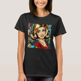 ミッドセンチュリー レディ・ショッピングバッグ Tシャツ