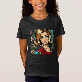 ミッドセンチュリー レトロな女性のショッピングバッグ Tシャツ