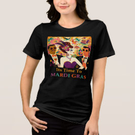 ミッドセンチュリー・レトロ60年代マルディグラ・カクテルパーティー トライブレンドＴシャツ