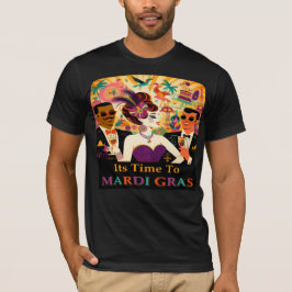 ミッドセンチュリー・レトロ60年代マルディグラ・カクテルパーティー Tシャツ