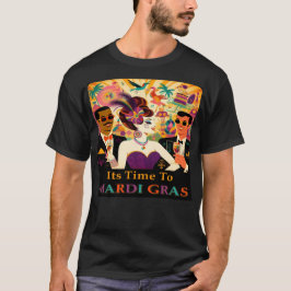 ミッドセンチュリー・レトロ60年代マルディグラ・カクテルパーティー Tシャツ