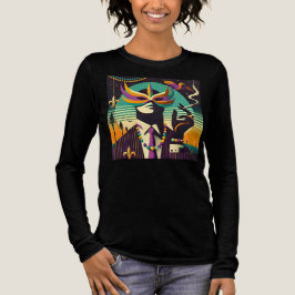 ミッドセンチュリー・レトロ60年代マルディグラ・スモーキングマン トライブレンドＴシャツ