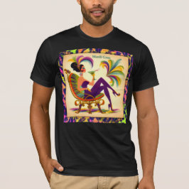 ミッドセンチュリー・レトロ60sマルディグラ・マルティーニ・ウーマン tシャツ
