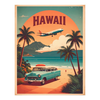 ミッドセンチュリー・レトロ 1950年代 ハワイ 旅行 観光 アート フォトプリント