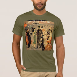 ミッドセンチュリー・レトロ 40年代 ハロウィン・マティーニ・パーティー Tシャツ