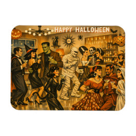 ミッドセンチュリー・レトロ 50年代 ハロウィン・マティーニ・パーティー マグネット