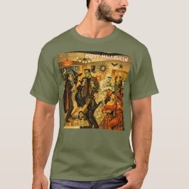 ミッドセンチュリー・レトロ 50年代 ハロウィン・マティーニ・パーティー Tシャツ