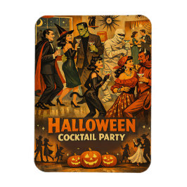 ミッドセンチュリー・レトロ 50年代 ハロウィン・マーティニ・パーティー マグネット