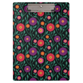 ミッドセンチュリー ヴィネ フラワー | ガーデン ガーランド ミッドナイト クリップボード