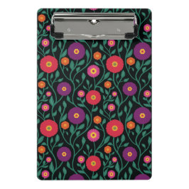 ミッドセンチュリー ヴィネ フラワー | ガーデン ガーランド ミッドナイト ミニクリップボード