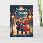 ミッドセンチュリー ヴィンテージ クリスマス カロラーズ レトロ (正面)