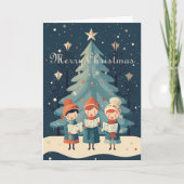 ミッドセンチュリー ヴィンテージ クリスマス カロラーズ レトロ (正面)