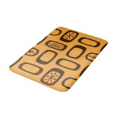 ミッドセンチュリー MCM オレンジ色の丸みを帯びた長方形 バスマット (アングル)