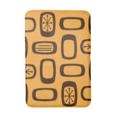 ミッドセンチュリー MCM オレンジ色の丸みを帯びた長方形 バスマット (正面縦)