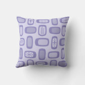 ミッドセンチュリーMCM丸い長方形ラベンダー クッション (裏面)