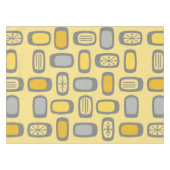 ミッドセンチュリーMCM丸長方形イエローグレー テーブルクロス (正面(横))