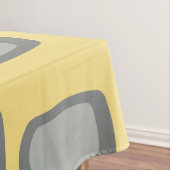 ミッドセンチュリーMCM丸長方形イエローグレー テーブルクロス (インサイチュ)