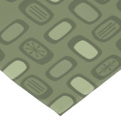 ミッドセンチュリーMCM丸長方形オリーブ緑 ショートテーブルランナー (コーナー)