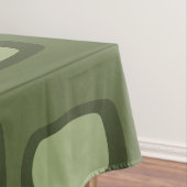 ミッドセンチュリーMCM丸長方形オリーブ緑 テーブルクロス (インサイチュ)