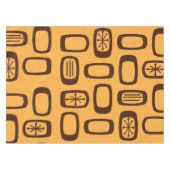 ミッドセンチュリーMCM丸長方形オレンジ テーブルクロス (正面(横))