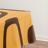 ミッドセンチュリーMCM丸長方形オレンジ テーブルクロス (インサイチュ)