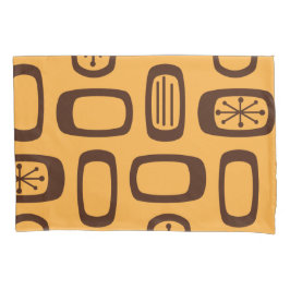 ミッドセンチュリーMCM丸長方形オレンジ 枕カバー