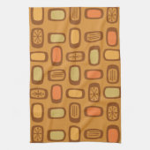 ミッドセンチュリーMCM丸長方形オークル キッチンタオル (縦)