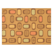 ミッドセンチュリーMCM丸長方形オークル テーブルクロス (正面(横))