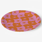 ミッドセントラルスターバストオンピンクオレンジホタテ ペーパープレート (アングル)
