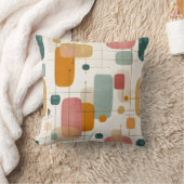 ミッドセントラルティール(緑がかった色)、金ゴールド、およびピンク抽象芸術 クッション (ブランケット)