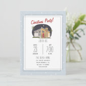 ミッドセントリーモダンクリスマスパーティの招待状 招待状 (スタンド正面)