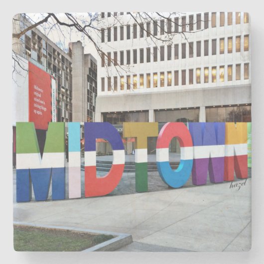 ミッドタウンのアトランタの印、コースター ストーンコースター (正面)