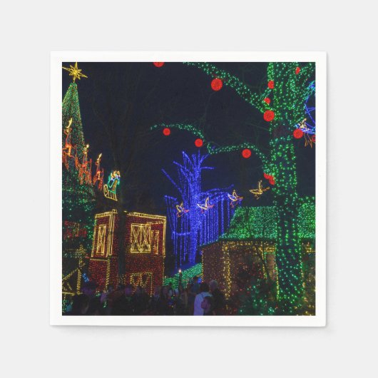 ミッドタウンのクリスマス スタンダードカクテルナプキン (正面)