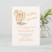 ミッドデイミモサスブライダルランチョンシャワー招待状 招待状 (スタンド正面)