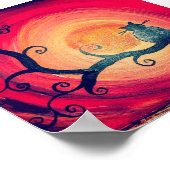 ミッドナイトお洒落キャットポスター ポスター (角)