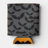 ミッドナイトこうもりスウォームベバレッジクーラー – ダークグレー 缶クーラー (正面)